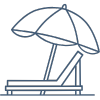 beach chair icon