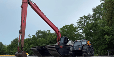 dredging equipment rentals fat truck excavator